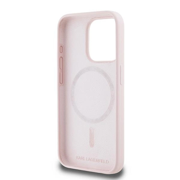 Karl Lagerfeld Silicone Karl&Choupette MagSafe case for iPhone 15 Pro - pinkeng