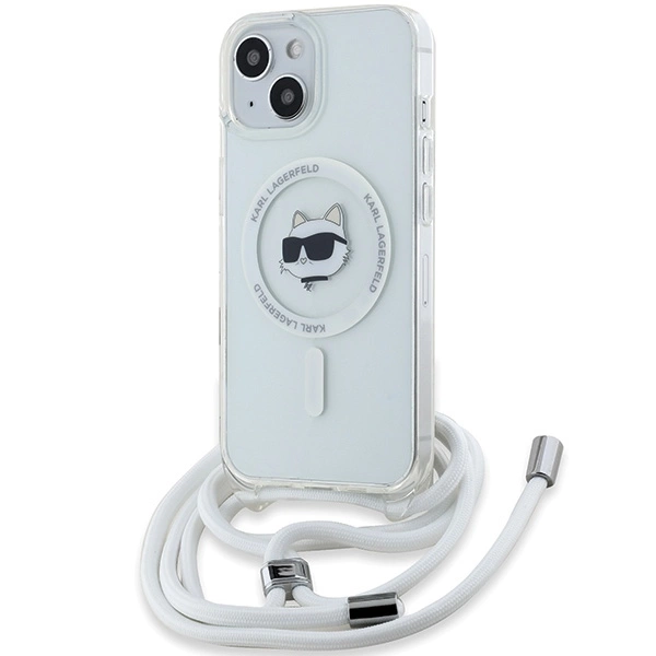 Karl Lagerfeld IML Choupette Head&Cord MagSafe case for iPhone 15 / 14 / 13 - transparenteng