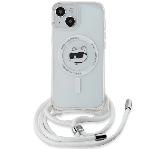 Karl Lagerfeld IML Choupette Head&Cord MagSafe case for iPhone 15 / 14 / 13 - transparenteng