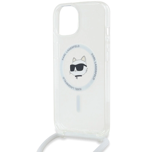 Karl Lagerfeld IML Choupette Head&Cord MagSafe case for iPhone 15 / 14 / 13 - transparenteng