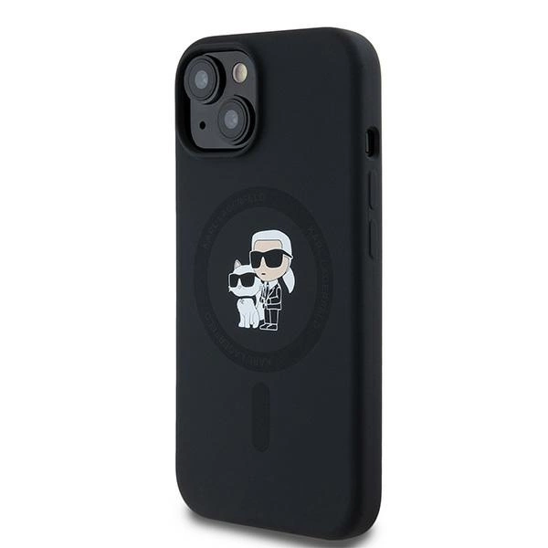 Karl Lagerfeld Silicone Karl&Choupette MagSafe case for iPhone 15 / 14 / 13 - blackeng