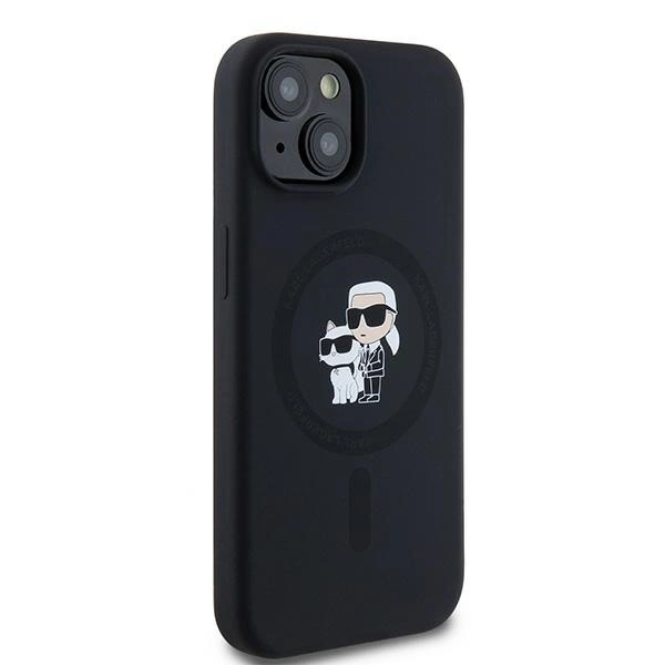 Karl Lagerfeld Silicone Karl&Choupette MagSafe case for iPhone 15 / 14 / 13 - blackeng