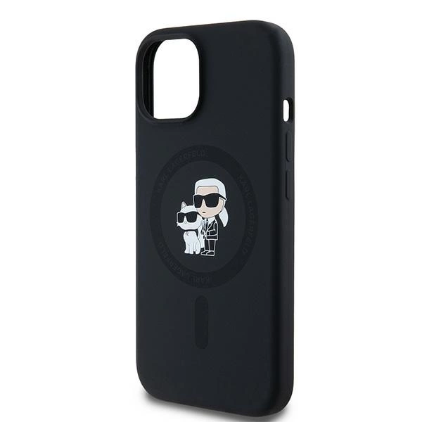 Karl Lagerfeld Silicone Karl&Choupette MagSafe case for iPhone 15 / 14 / 13 - blackeng
