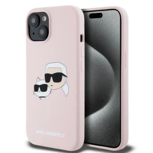 Karl Lagerfeld Silicone Karl&Choupette MagSafe case for iPhone 15 / 14 / 13 - pinkeng