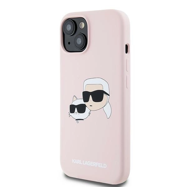 Karl Lagerfeld Silicone Karl&Choupette MagSafe case for iPhone 15 / 14 / 13 - pinkeng