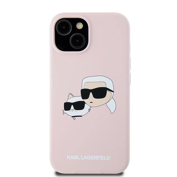 Karl Lagerfeld Silicone Karl&Choupette MagSafe case for iPhone 15 / 14 / 13 - pinkeng