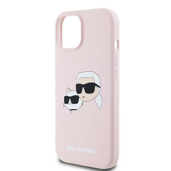 Karl Lagerfeld Silicone Karl&Choupette MagSafe case for iPhone 15 / 14 / 13 - pinkeng