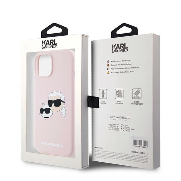 Karl Lagerfeld Silicone Karl&Choupette MagSafe case for iPhone 15 / 14 / 13 - pinkeng