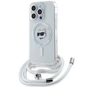Karl Lagerfeld IML Choupette Head&Cord MagSafe case for iPhone 15 Pro Max - transparenteng