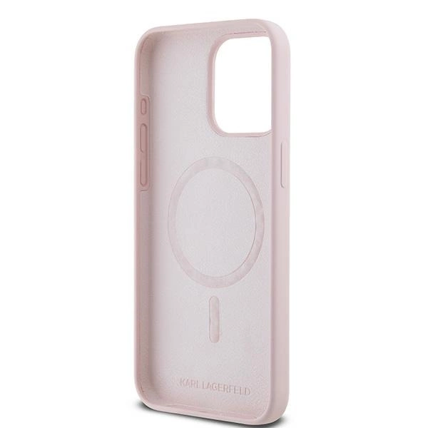 Karl Lagerfeld Silicone Karl&Choupette Ring MagSafe case for iPhone 15 Pro Max - pinkeng