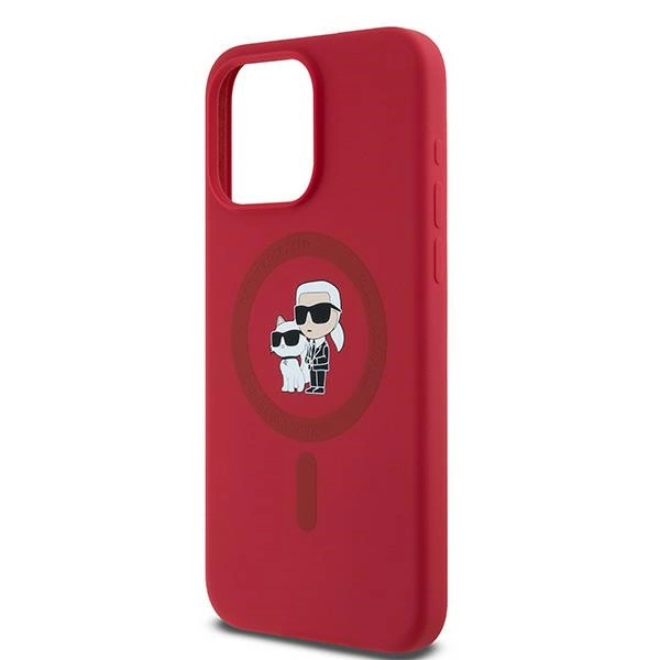 Karl Lagerfeld Silicone Karl&Choupette Ring MagSafe case for iPhone 15 Pro Max - redeng