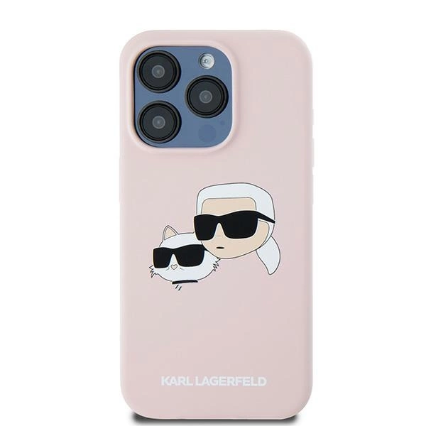 Karl Lagerfeld Silicone Karl&Choupette MagSafe case for iPhone 15 Pro Max - pinkeng
