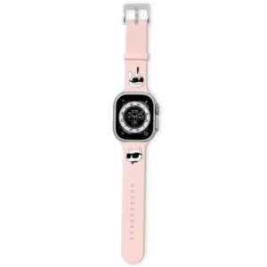 Karl Lagerfeld 3D Rubber Karl&Choupette Heads strap for Apple Watch 38/40/41mm - pinkeng