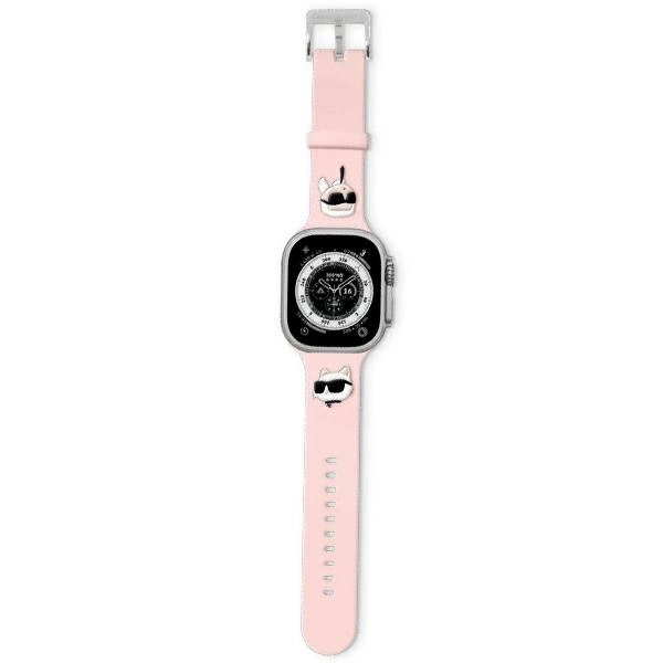 Karl Lagerfeld 3D Rubber Karl&Choupette Heads strap for Apple Watch 38/40/41mm - pinkeng