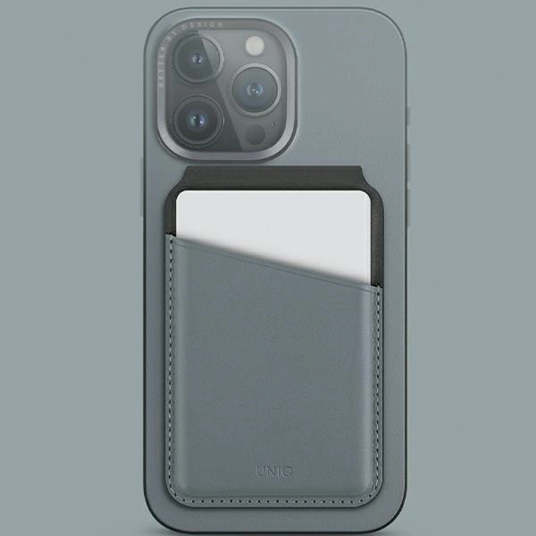 Uniq Lyden DS magnetic RFID wallet with phone stand - blue and blackeng