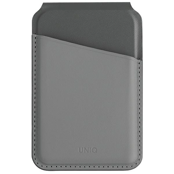 Uniq Lyden DS magnetic RFID wallet with phone stand - gray and blackeng