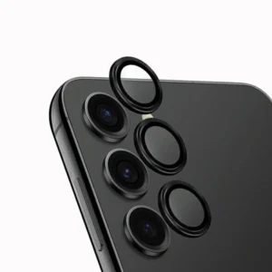 Uniq Optix Aluminum Camera Lens Protector for Samsung Galaxy S24 camera lens with applicator - blackeng