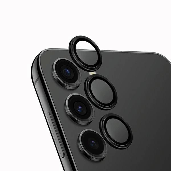 Uniq Optix Aluminum Camera Lens Protector for Samsung Galaxy S24+ camera lens with applicator - blackeng