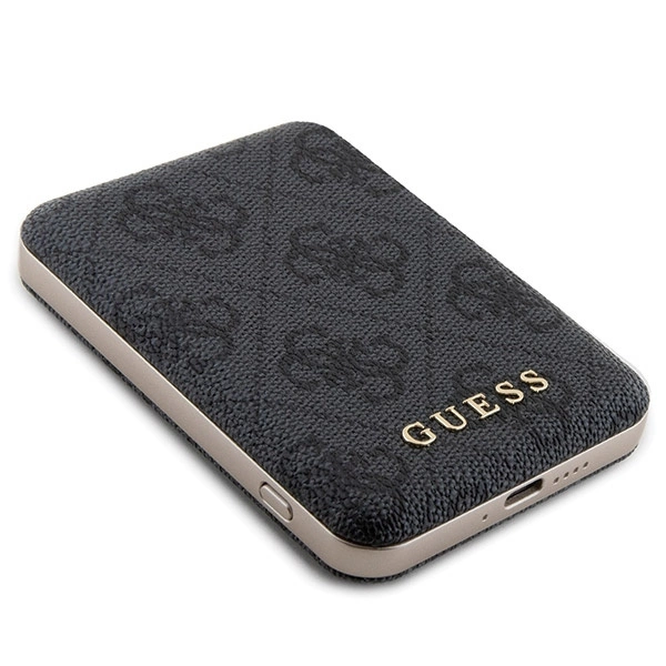 Guess 4G Metal Logo case set for iPhone 11 + 5000mAh MagSafe power bank - blackeng