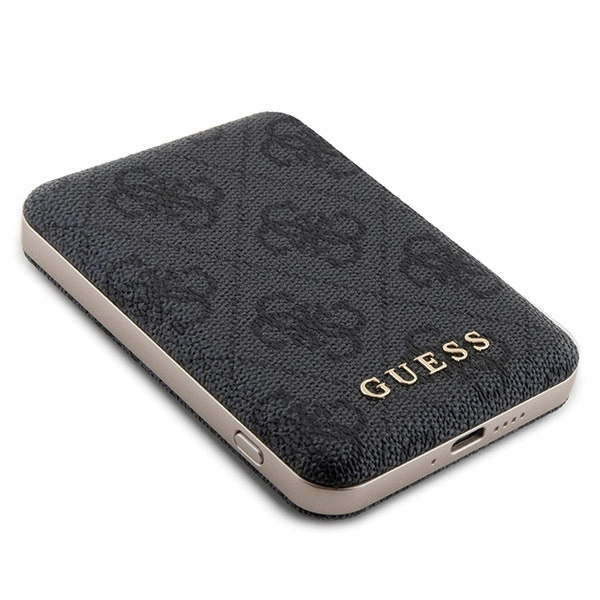 Guess 4G Metal Logo case set for iPhone 13 Pro + 5000mAh MagSafe power bank - blackeng