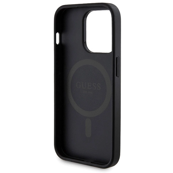 Guess 4G Metal Logo case set for iPhone 13 Pro + 5000mAh MagSafe power bank - blackeng