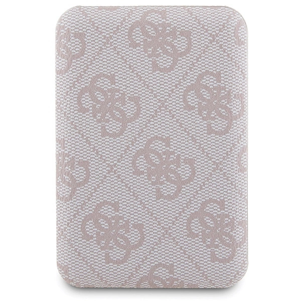 Guess 4G Metal Logo case set for iPhone 14 Pro + 5000mAh MagSafe power bank - pinkeng