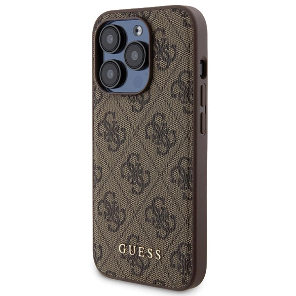 Guess 4G Metal Logo case set for iPhone 15 Pro + 5000mAh MagSafe power bank - browneng