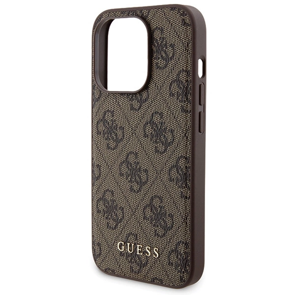 Guess 4G Metal Logo case set for iPhone 15 Pro + 5000mAh MagSafe power bank - browneng