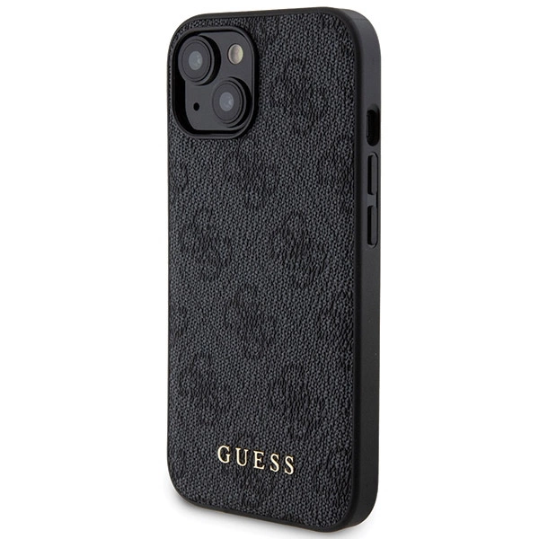 Guess 4G Metal Logo case set for iPhone 15 + 5000mAh MagSafe power bank - blackeng
