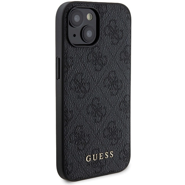 Guess 4G Metal Logo case set for iPhone 15 + 5000mAh MagSafe power bank - blackeng