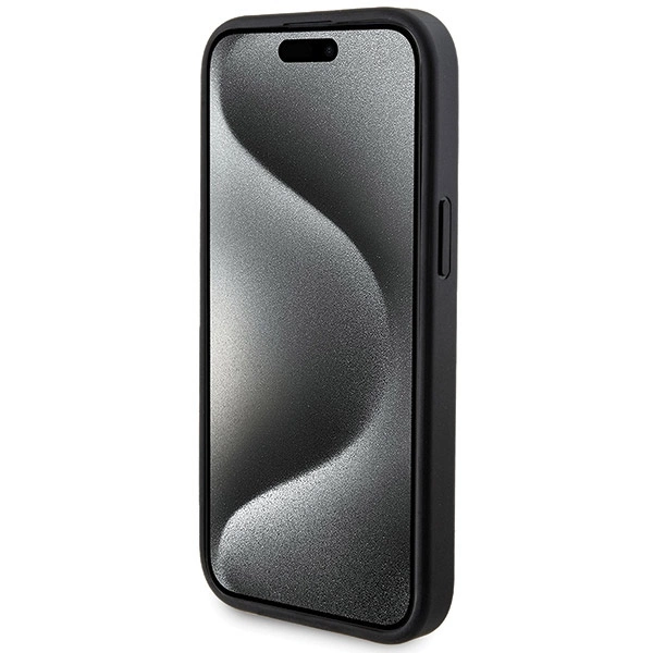 Guess 4G Metal Logo case set for iPhone 15 + 5000mAh MagSafe power bank - blackeng