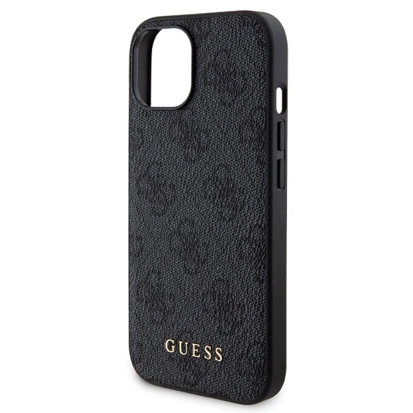 Guess 4G Metal Logo case set for iPhone 15 + 5000mAh MagSafe power bank - blackeng
