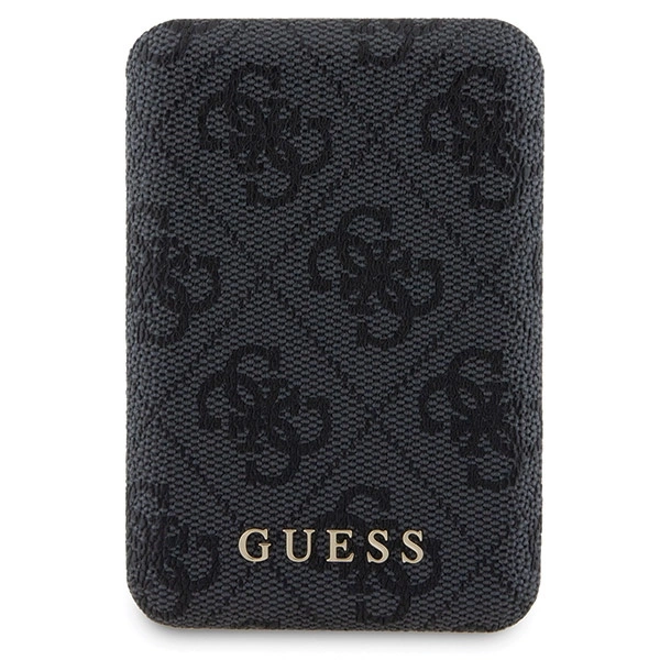 Guess 4G Metal Logo case set for iPhone 15 + 5000mAh MagSafe power bank - blackeng