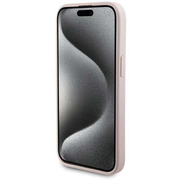 Guess 4G Metal Logo case set for iPhone 15 + 5000mAh MagSafe power bank - pinkeng