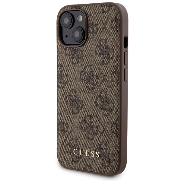 Guess 4G Metal Logo case set for iPhone 15 + 5000mAh MagSafe power bank - browneng
