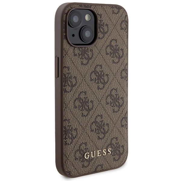 Guess 4G Metal Logo case set for iPhone 15 + 5000mAh MagSafe power bank - browneng