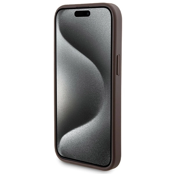 Guess 4G Metal Logo case set for iPhone 15 + 5000mAh MagSafe power bank - browneng