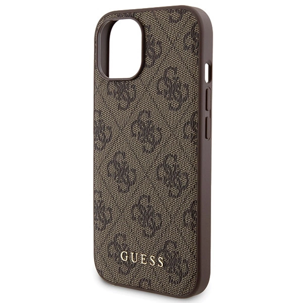 Guess 4G Metal Logo case set for iPhone 15 + 5000mAh MagSafe power bank - browneng