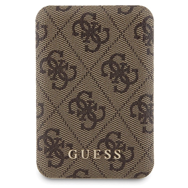 Guess 4G Metal Logo case set for iPhone 15 + 5000mAh MagSafe power bank - browneng
