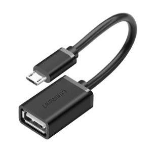 Ugreen US133 10396 micro USB (male) / USB-A (female) OTG cable flat 0.15m - blackeng