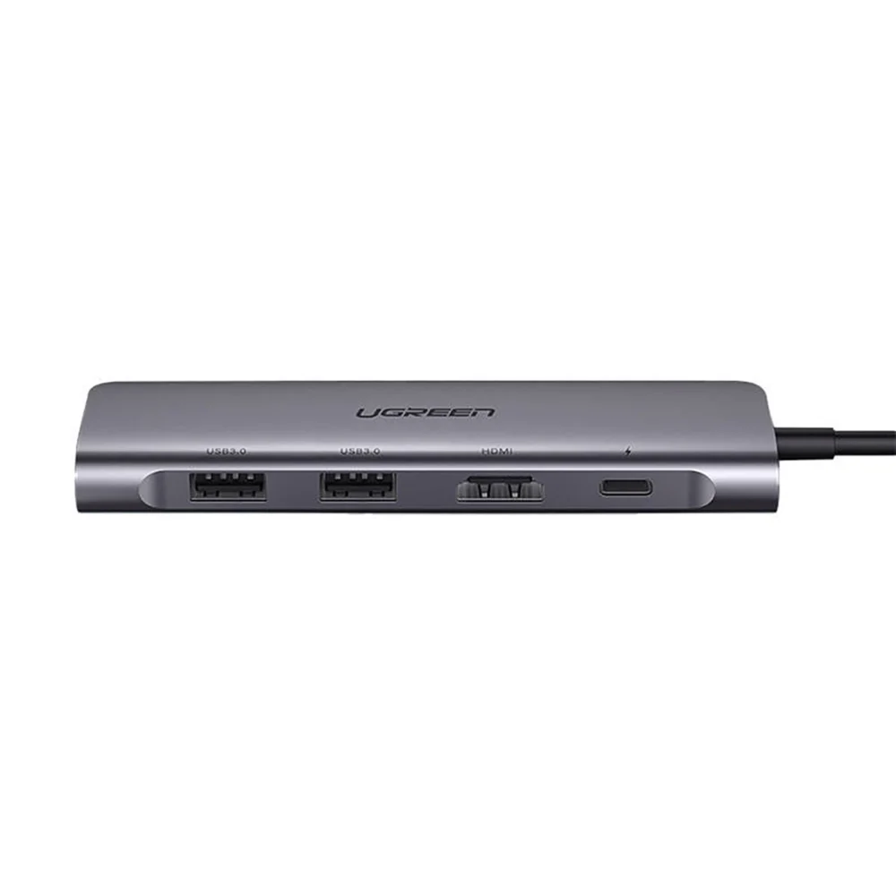 Ugreen CM195 ​​6in1 adapter USB-C - HDMI / 2x USB-A 3.0 / USB-C PD / SD / TF reader - grayeng