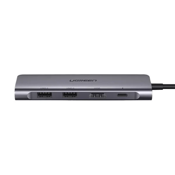 Ugreen CM195 ​​6in1 adapter USB-C - HDMI / 2x USB-A 3.0 / USB-C PD / SD / TF reader - grayeng