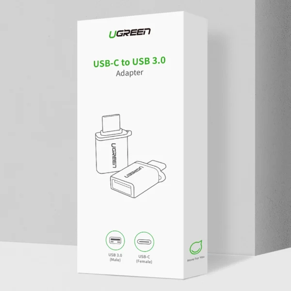 Ugreen US270 USB-C (Male) / USB-A 3.0 (Female) Adapter with Lanyard - Grayeng