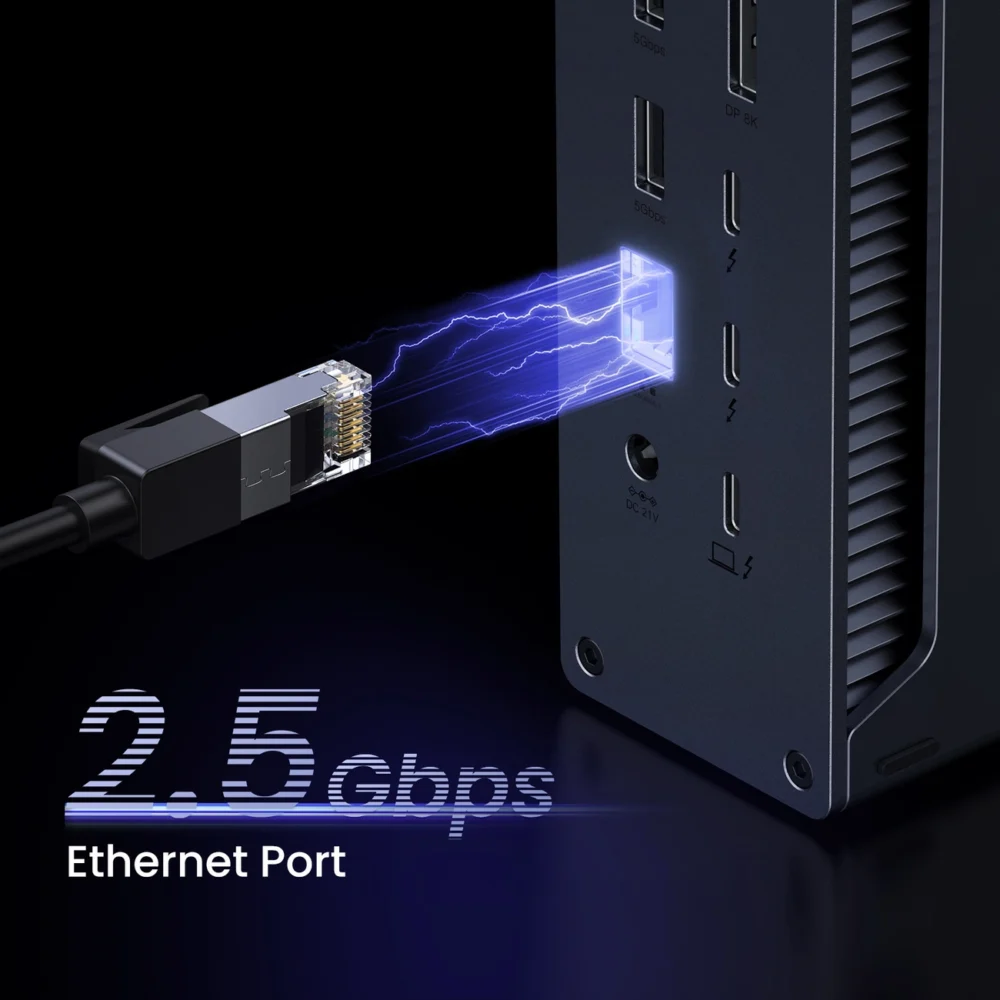 Ugreen U710 13in1 Docking Station 2x Thunderbolt 4 / 4x USB-A / DP / RJ45 / SD TF Reader / USB-C / 3.5mm Mini Jackeng