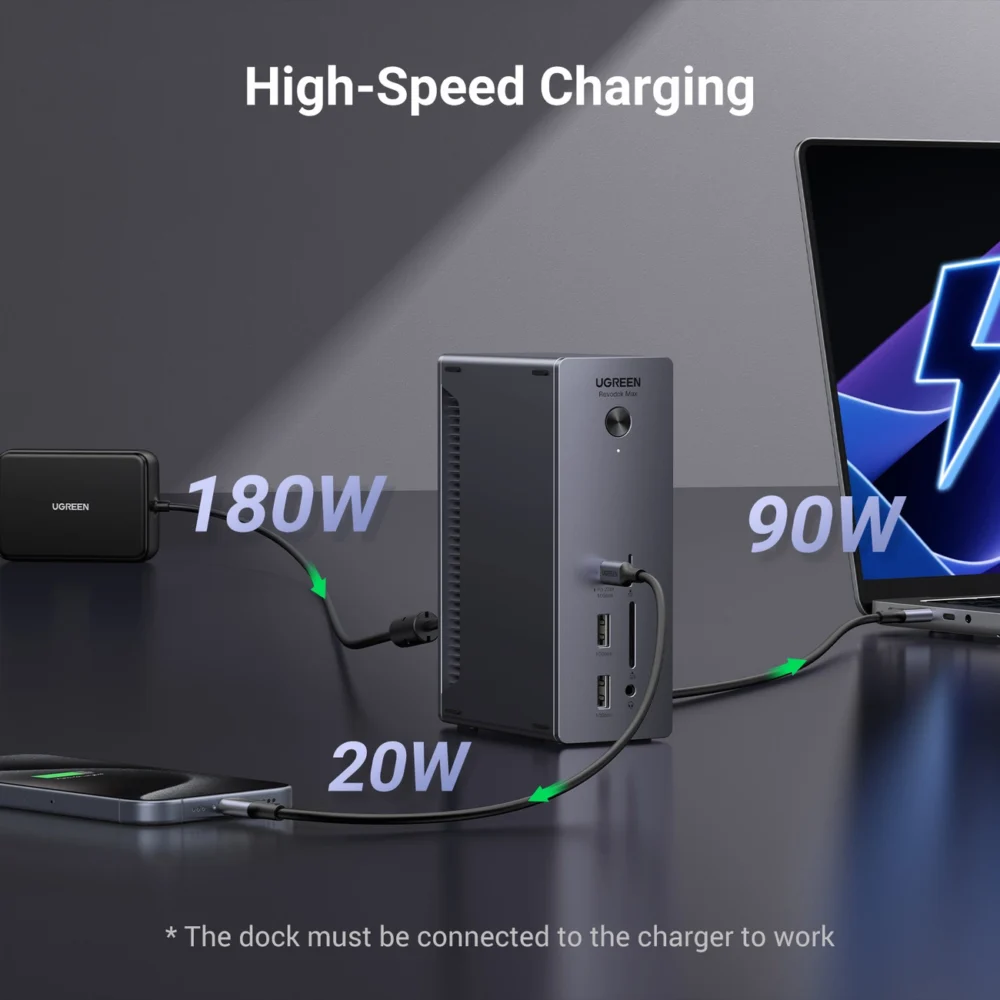Ugreen U710 13in1 Docking Station 2x Thunderbolt 4 / 4x USB-A / DP / RJ45 / SD TF Reader / USB-C / 3.5mm Mini Jackeng