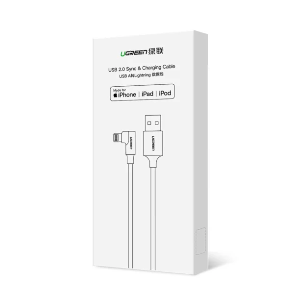 Ugreen US299 60555 angled Lightning / USB-A MFi cable 2.4A 1m - redeng