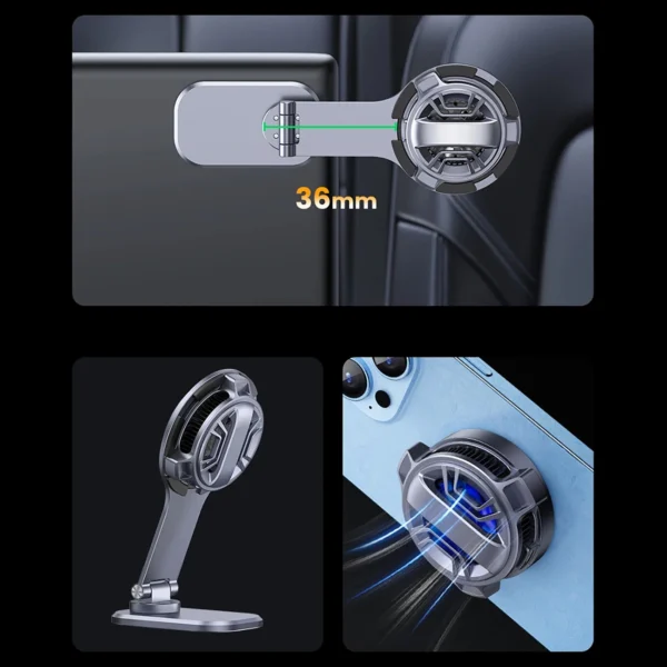 Ugreen CD380 magnetic holder with inductive charger for Tesla car - grayeng