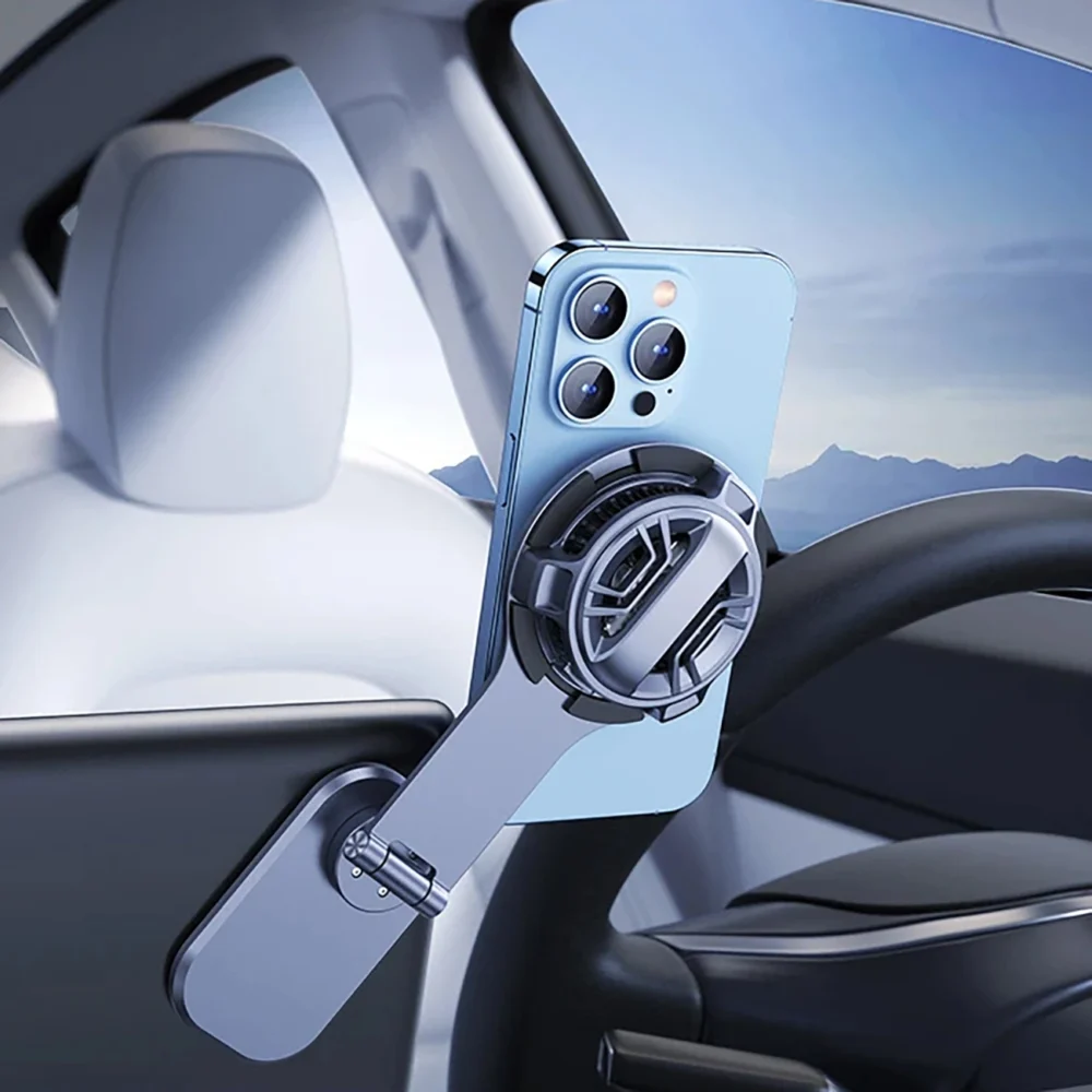 Ugreen CD380 magnetic holder with inductive charger for Tesla car - grayeng