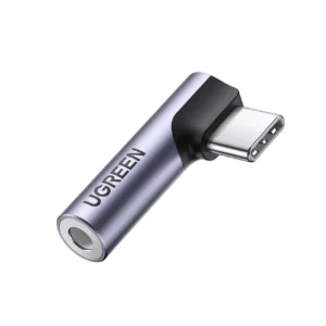 Ugreen AV154 80384 USB-C adapter (male) angled / mini jack 3.5mm (female) - grayeng