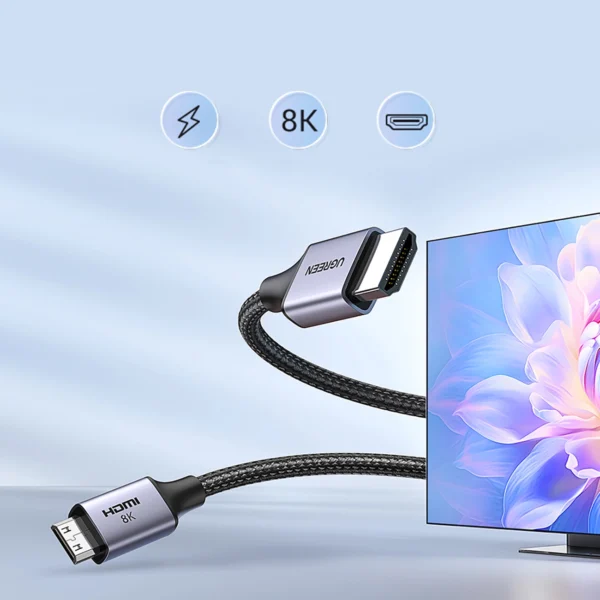 Ugreen HD163 15514 mini HDMI / HDMI 2.1 8K cable 1m - grayeng